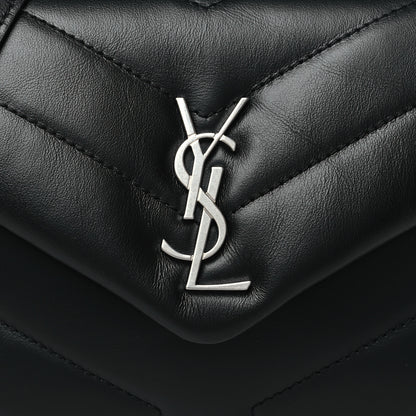 Saint Laurent Calfskin Y Quilted Monogram Toy Loulou Crossbody Bag Black 8 of 11