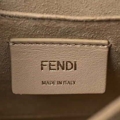 Fendi X FILA Vitello Liberty Mania Bi-Color FF 1974 Embossed Kan I Shoulder Bag White Nebula Multicolor 5 of 8