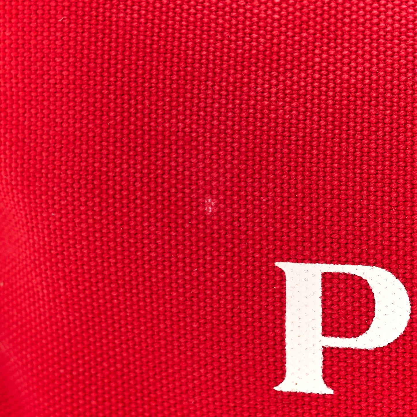 Denim Logo Wristlet Pouch Fuoco Red