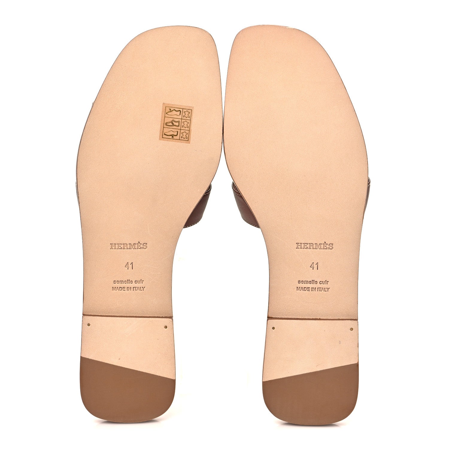 Hermes Box Calfskin Oran Sandals 41 Gold 6 of 9