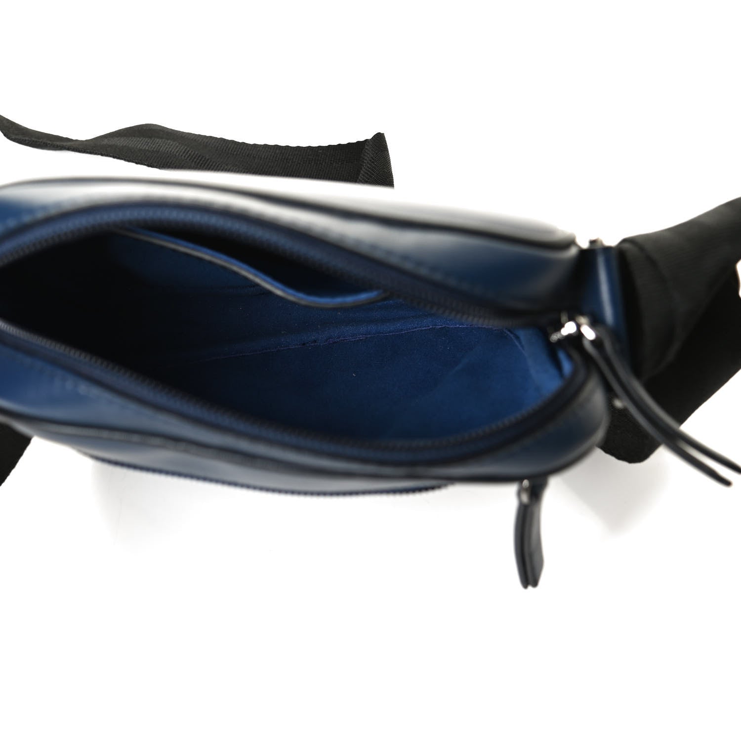 Stella McCartney Eco Alter Nappa Perforated Logo Messenger Bag Navy Blue 4 of 9