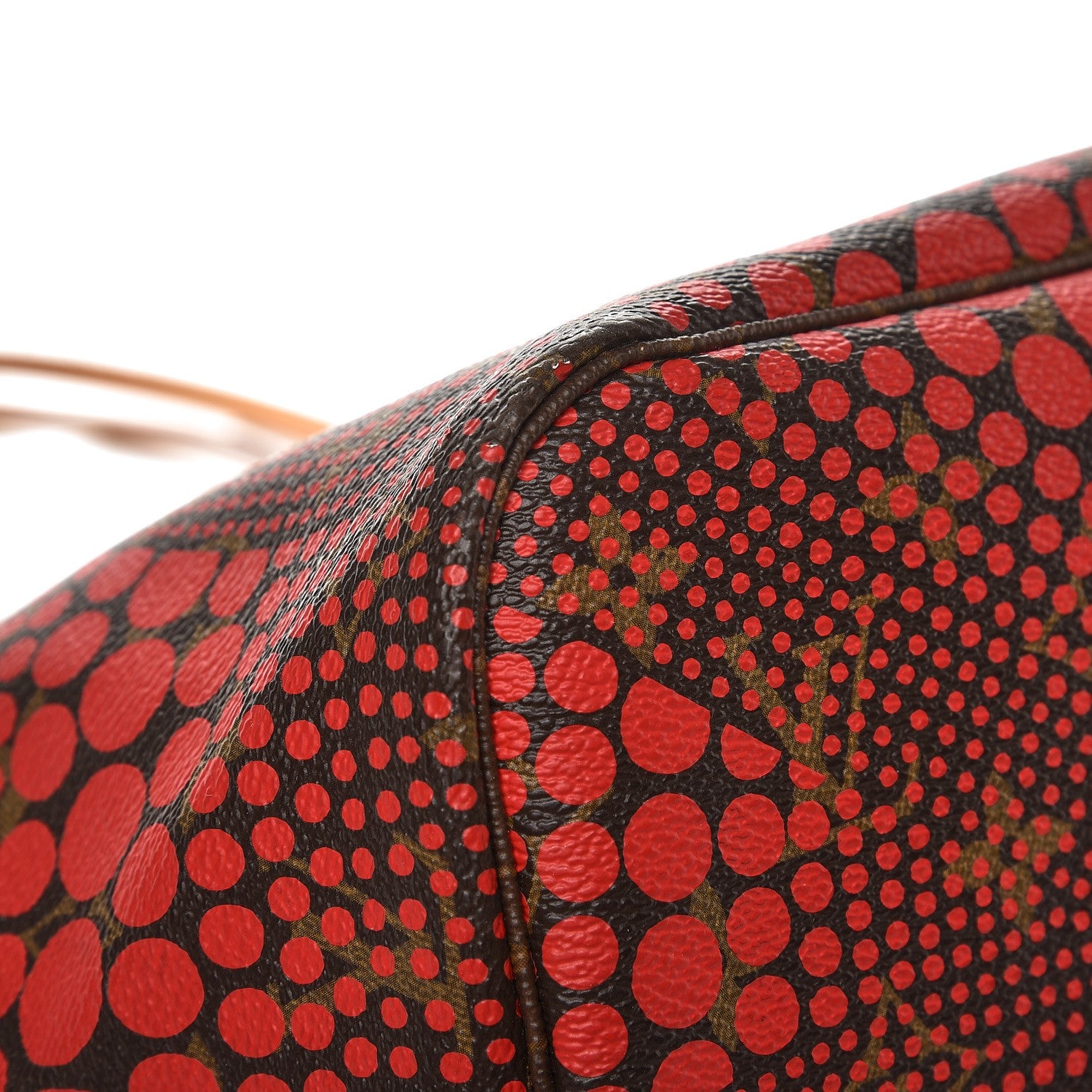 Louis Vuitton Monogram Kusama Waves Neverfull MM Red 10 of 13