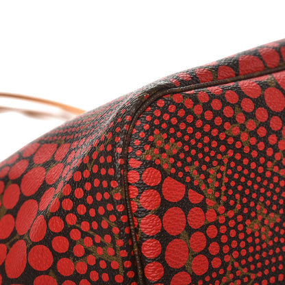 Louis Vuitton Monogram Kusama Waves Neverfull MM Red 10 of 13