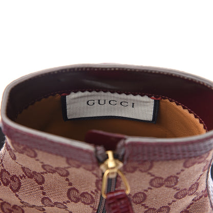 Gucci GG Monogram Lizard Mens GG Ankle Boots 8 Sahara Rubino Bright Bordeaux 7 of 8
