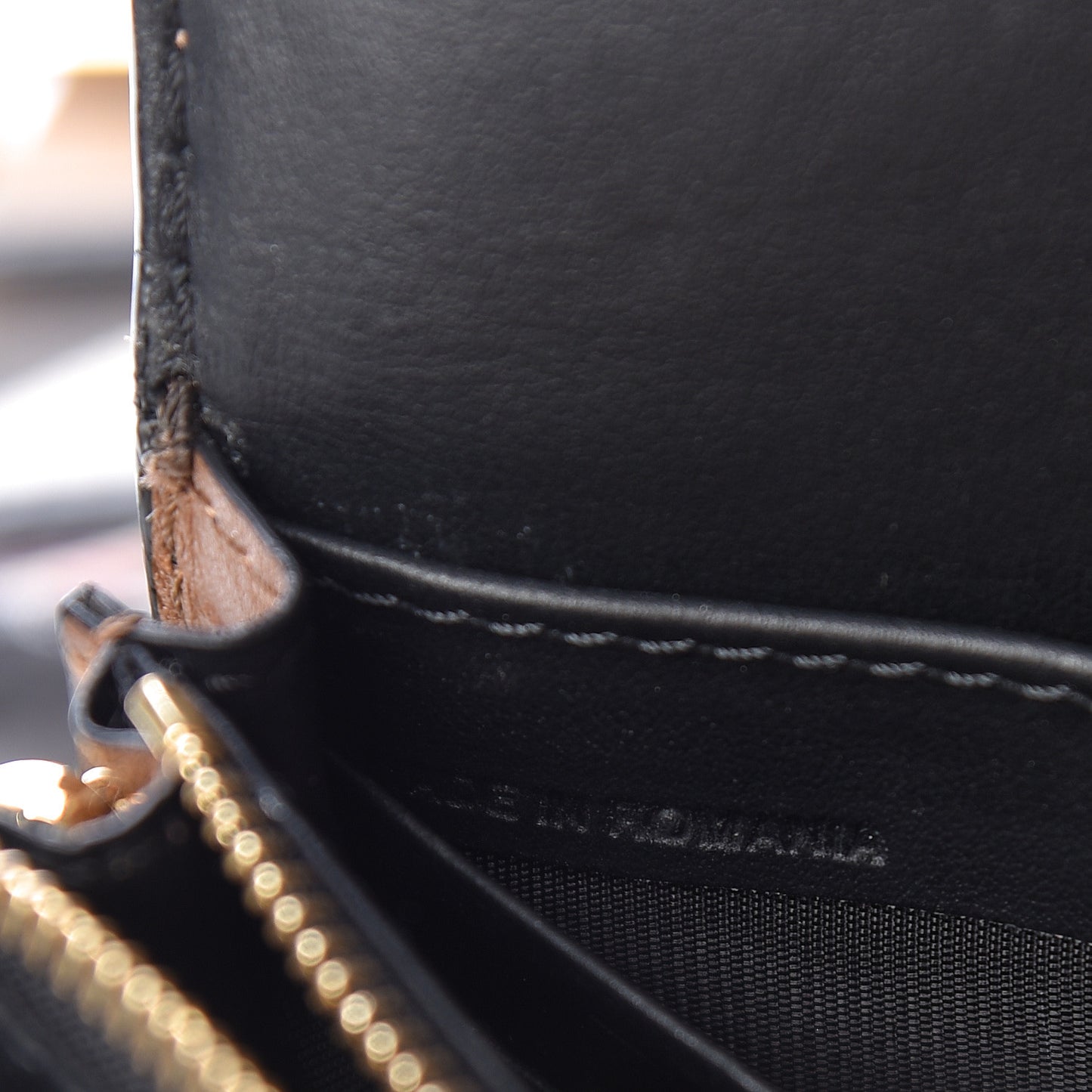 Grainy Calfskin House Check Small Buckle Bag Brown