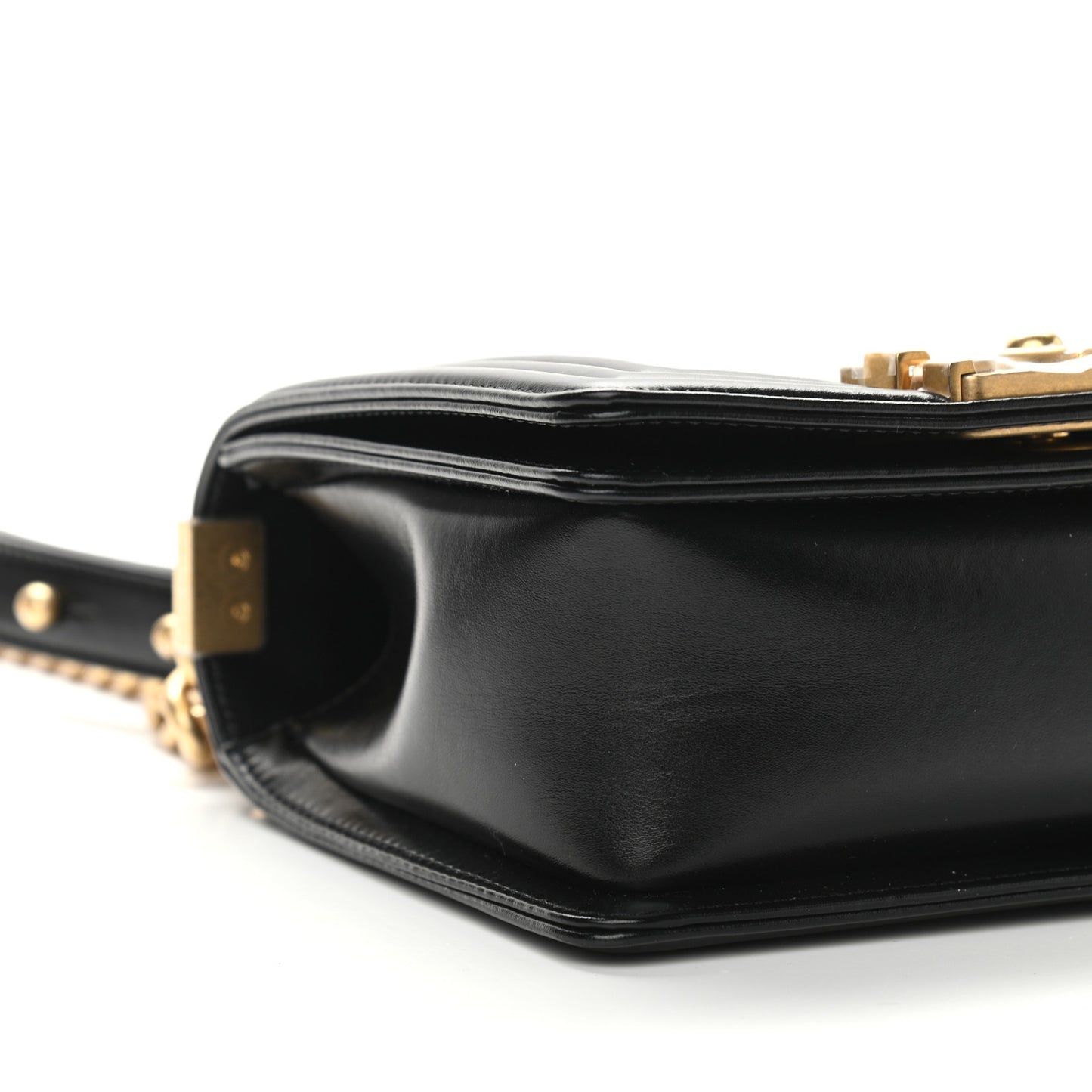 Calfskin Mini Boy Flap Black