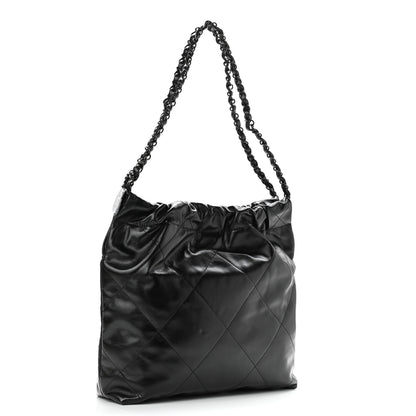 Chanel Shiny Calfskin Quilted Small Chanel 22 So Black 4 of 13