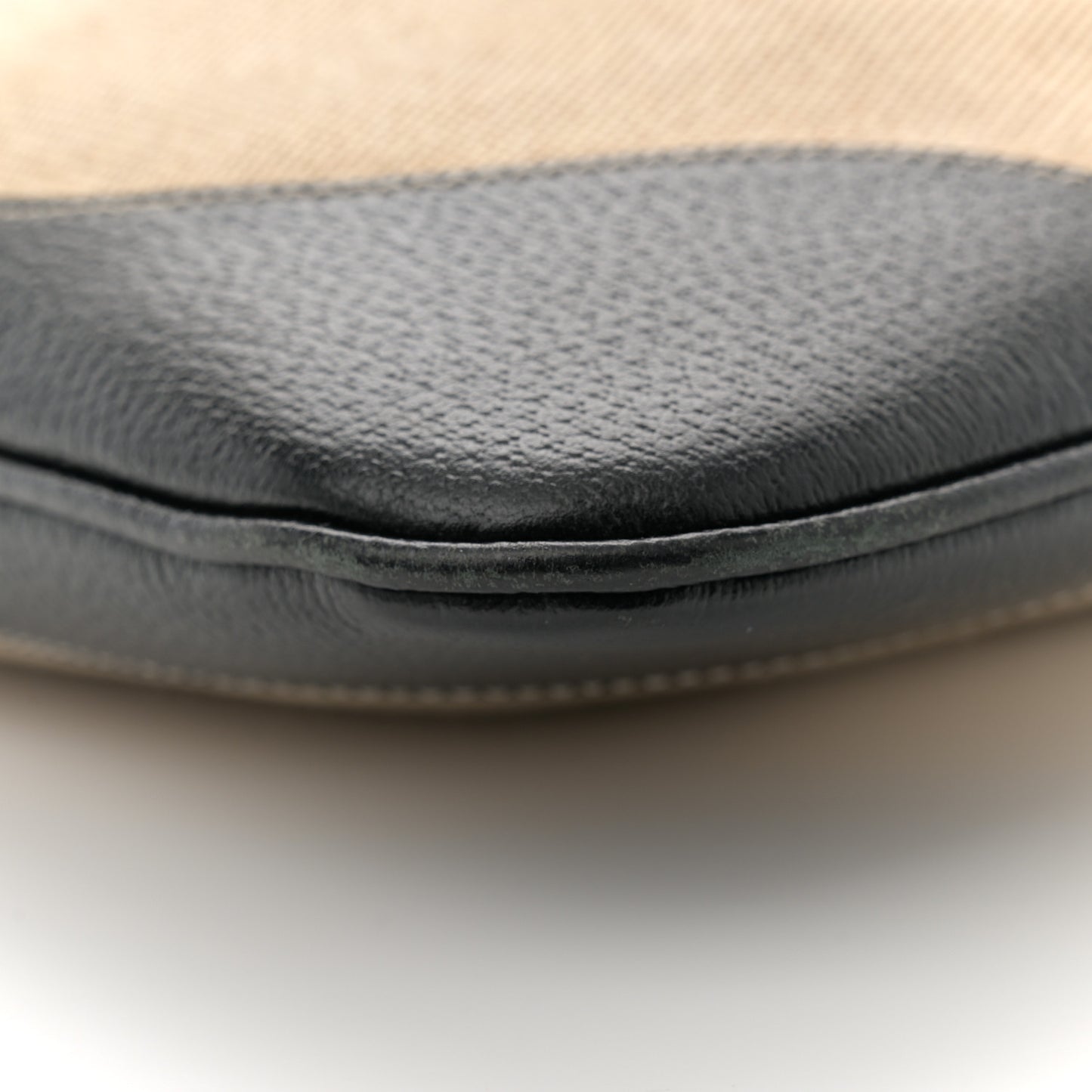 Canvas Textured Dollar Calfskin Medium Aphrodite Shoulder Bag Beige Black