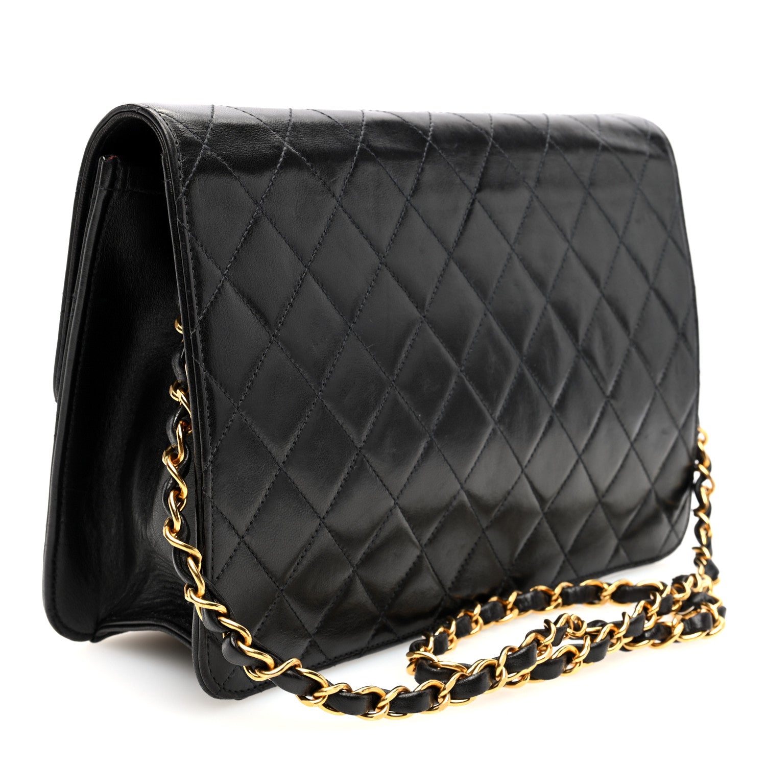 Chanel Lambskin Quilted Medium Single Flap Black 3 of 10