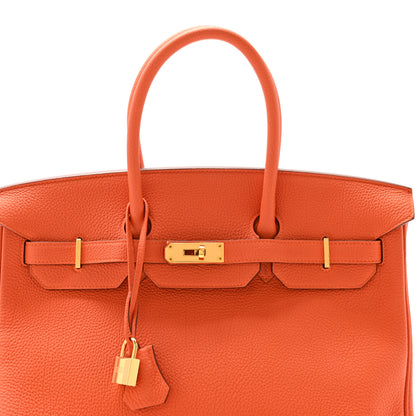 Hermes Togo Birkin 35 Orange 7 of 9