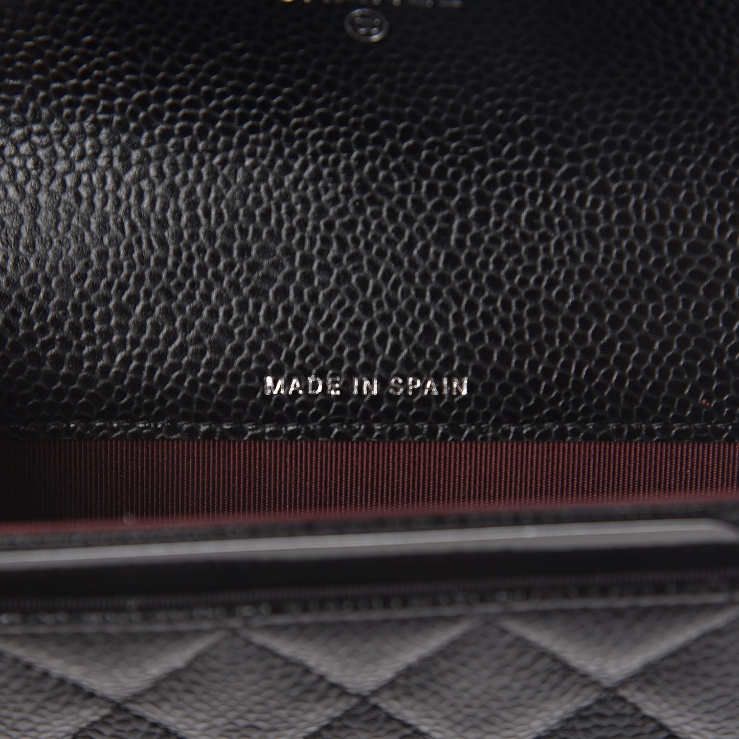 Caviar Quilted Flap Card Holder Black