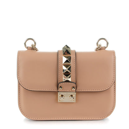 Valentino Garavani Vitello Small Glam Lock Rockstud Flap Skin Sorbet 1 of 7