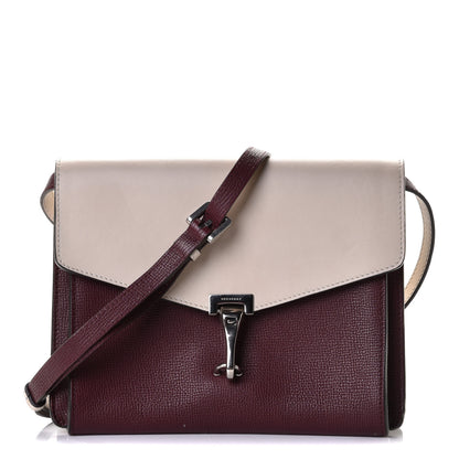 Burberry Derby Calfskin Bi-Color Small Macken Crossbody Bag Mahogany Red Limestone 1 of 6