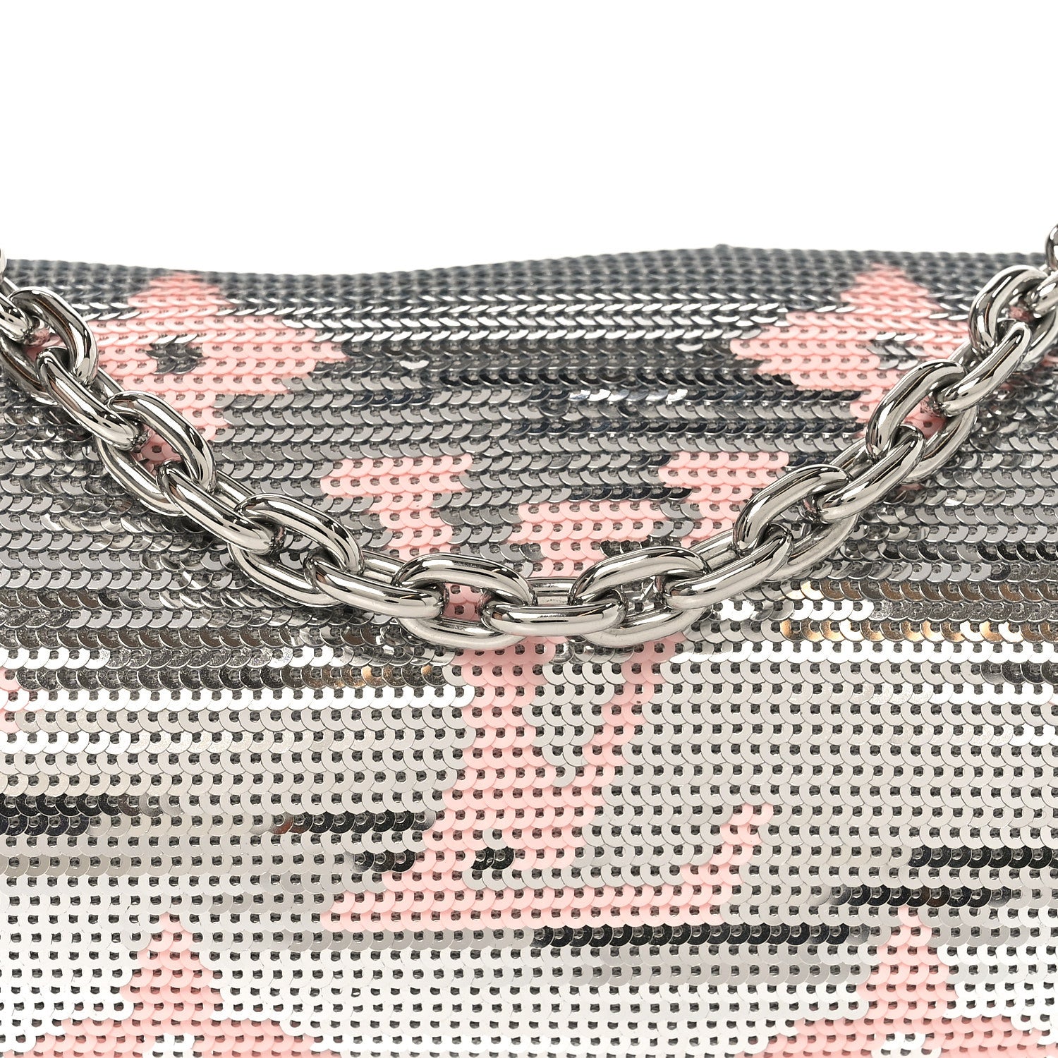 Louis Vuitton Satin Sequin Monogram Giant Papillon Silver Pink 6 of 9