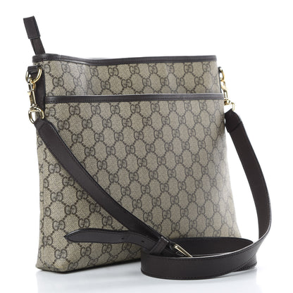 Gucci GG Plus Monogram Medium Flat Messenger Bag Dark Brown 3 of 16