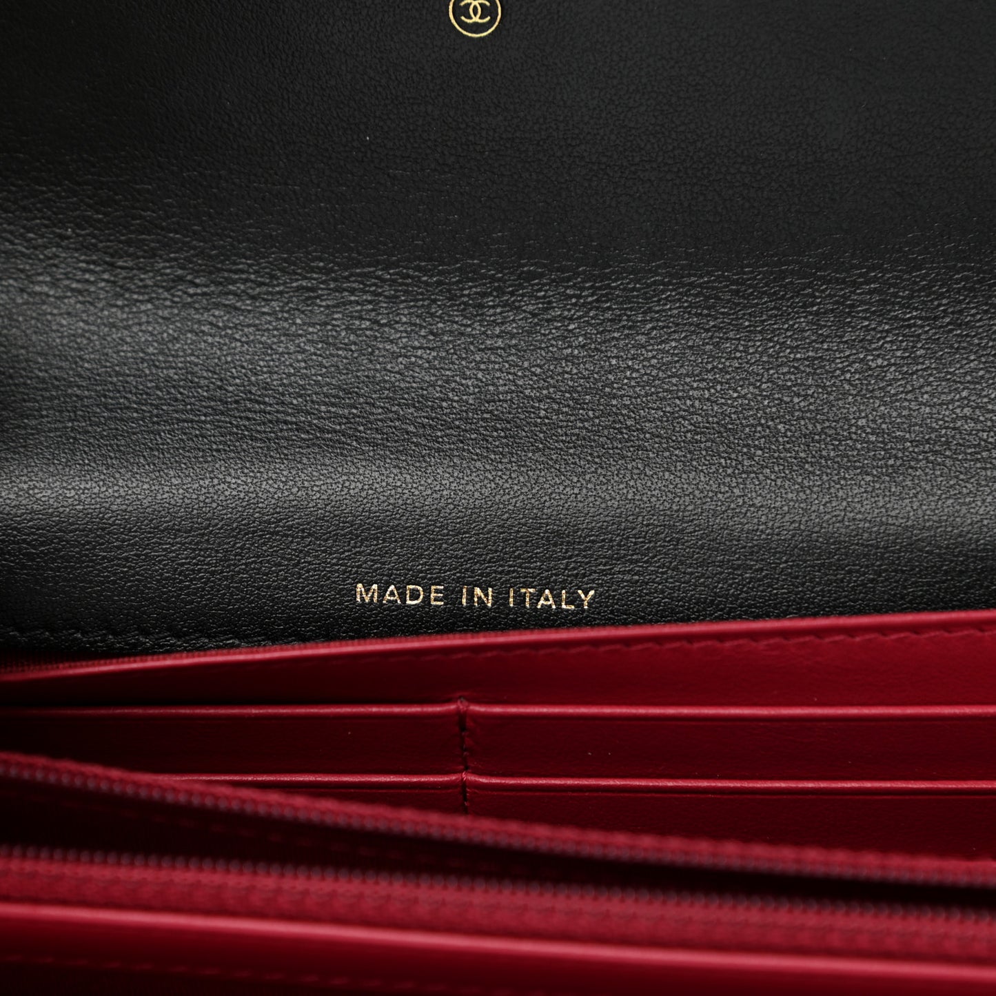 Lambskin Quilted Chanel 19 Flap Wallet Black