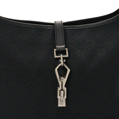 Gucci Monogram Lobster Clasp Jackie O Hobo Black 8 of 10