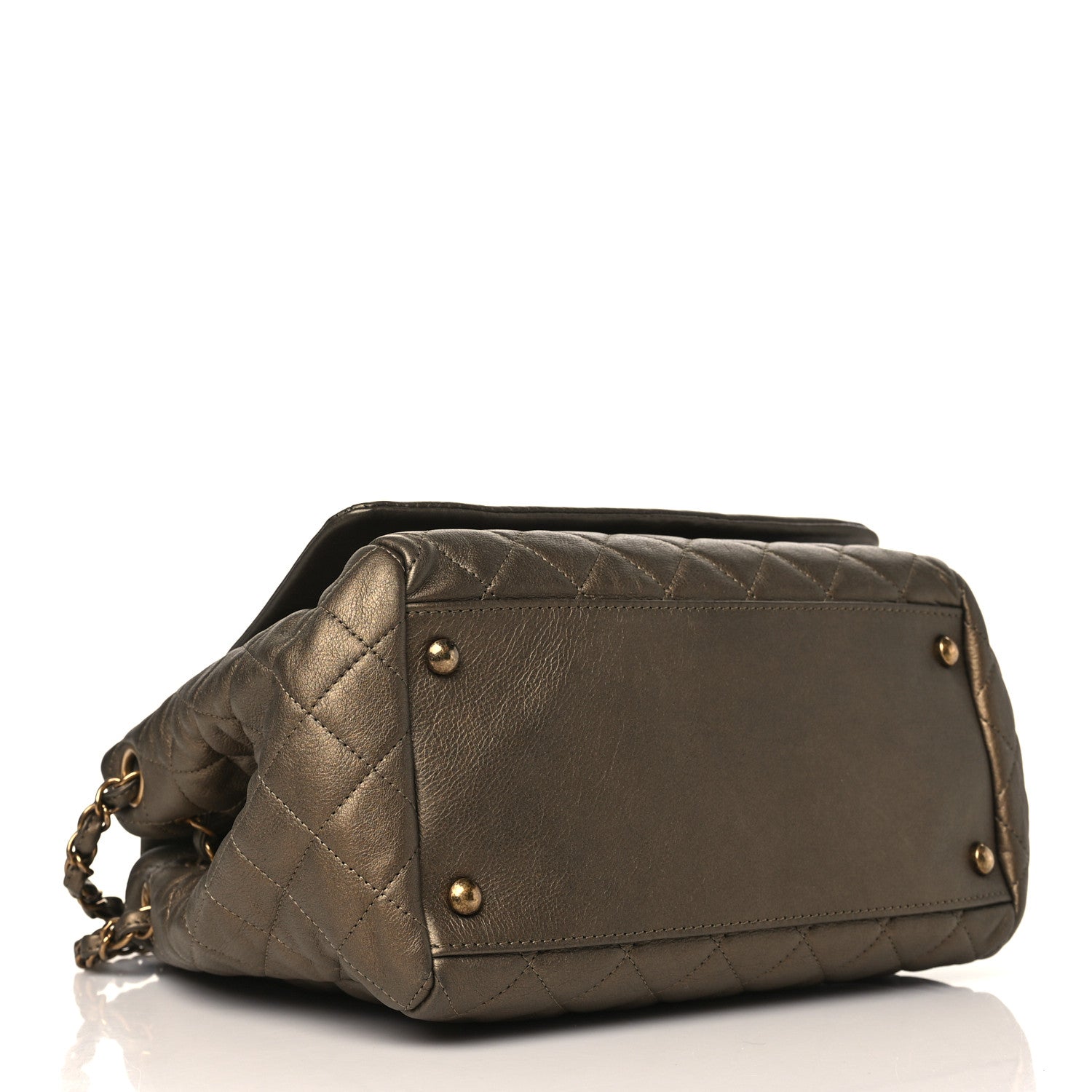 Chanel Metallic Calfskin Quilted Istanbul Accordion Flap Gold 4 of 9