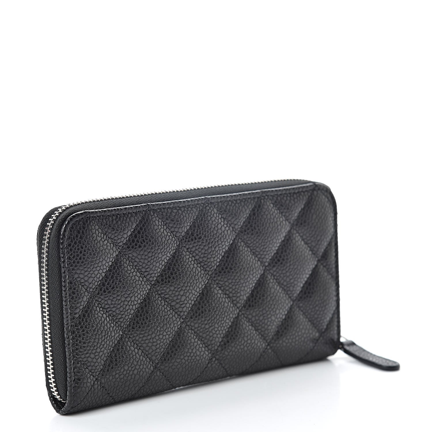 Chanel Caviar Quilted Small Zip Around Wallet Black 3 of 9