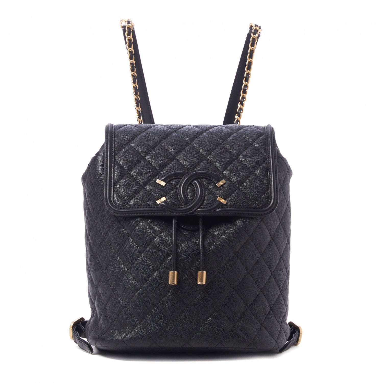 Chanel Caviar Quilted Filigree Backpack Black 1 of 10