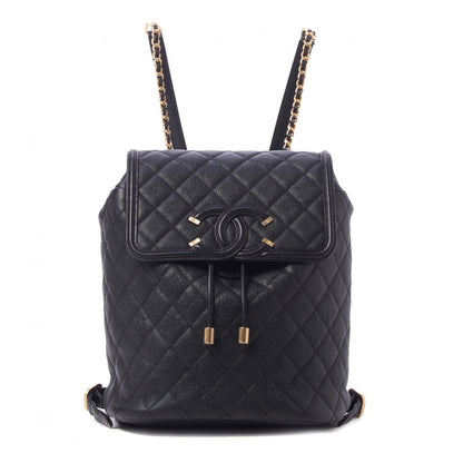 Chanel Caviar Quilted Filigree Backpack Black 1 of 10