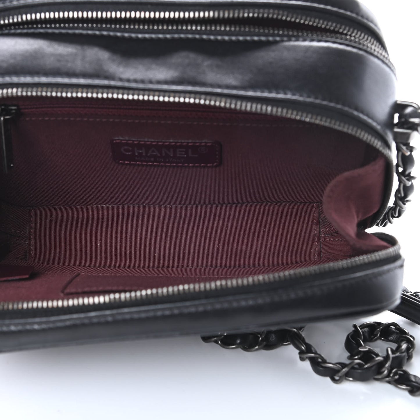 Lambskin Small Coco Boy Camera Case Black
