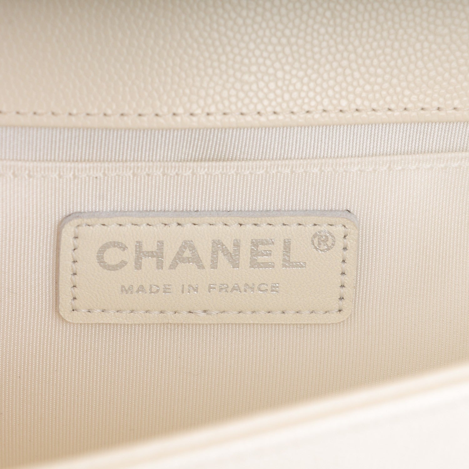 Chanel Caviar Quilted Medium Boy Flap Ivory 7 of 8