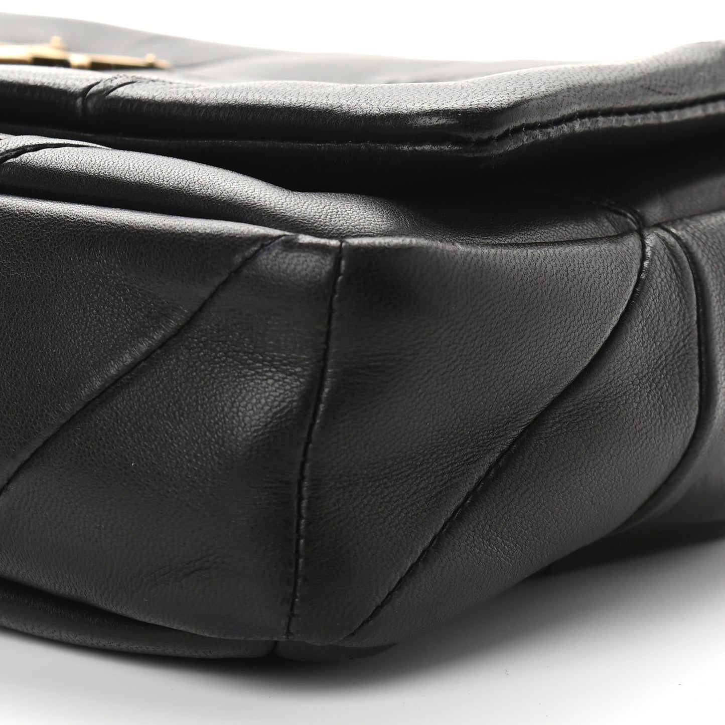 Lambskin Patchwork Monogram Medium Jamie Black