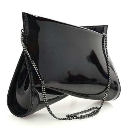 Christian Louboutin Patent Psychic Loubitwist Clutch Black 3 of 8