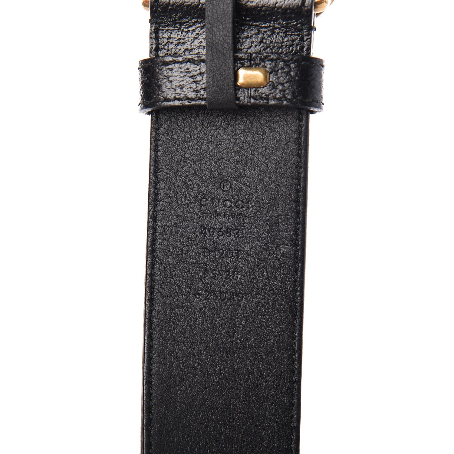 Gucci Textured Calfskin Double G 40mm Belt 95 38 Black 4 of 7