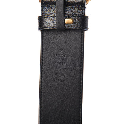 Gucci Textured Calfskin Double G 40mm Belt 95 38 Black 4 of 7