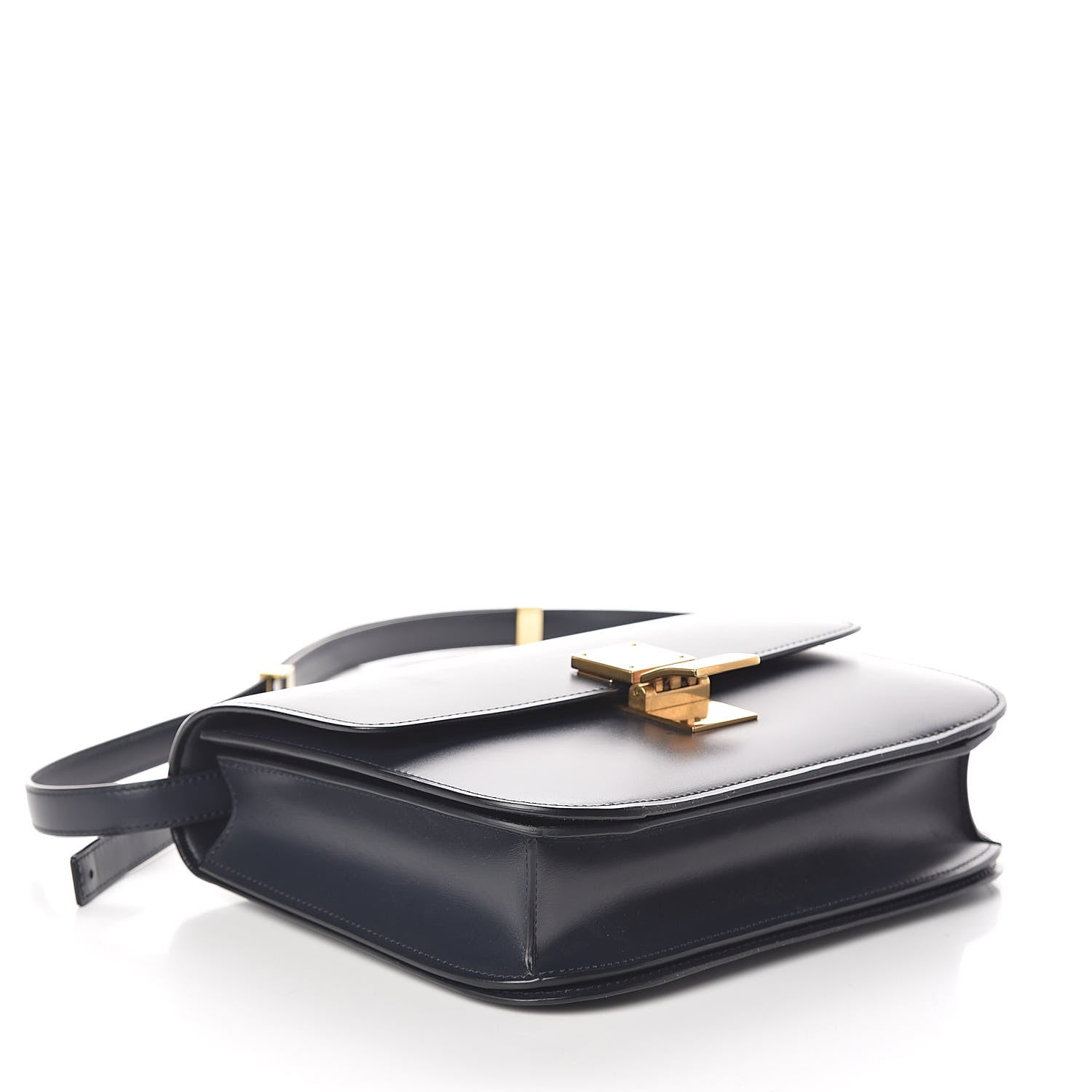 Celine Box Calfskin Medium Classic Box Flap Bag Navy 4 of 9