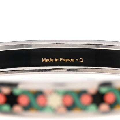Hermes Enamel Printed Narrow Rose de Compas Bracelet 65 5 of 6