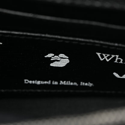 Off-White Saffiano Striped Mini Diag Binder Clip Bag Black White Indus 6 of 10