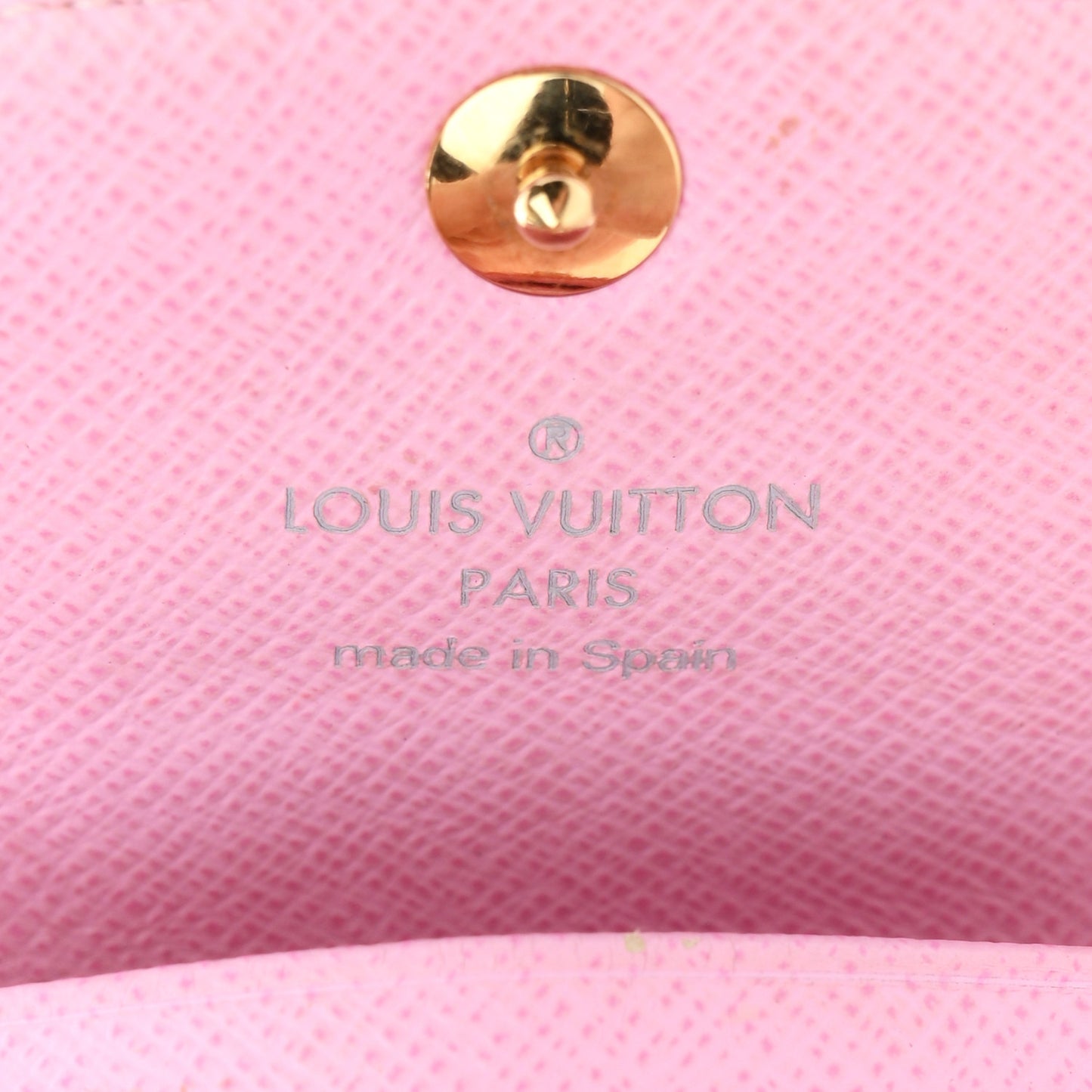 Monogram Multicolor Business Card Holder White Litchi