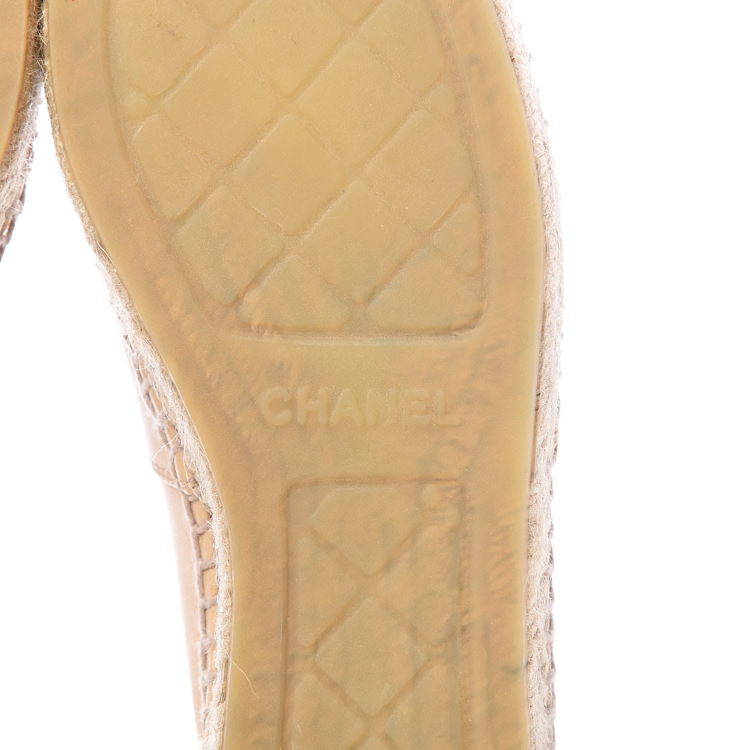 Chanel Lambskin CC Espadrilles 39 Beige Black 7 of 10