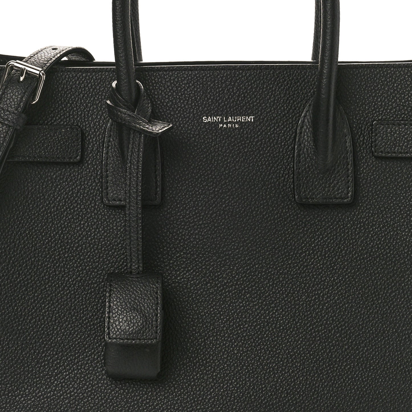 Grained Calfskin Baby Sac De Jour Black