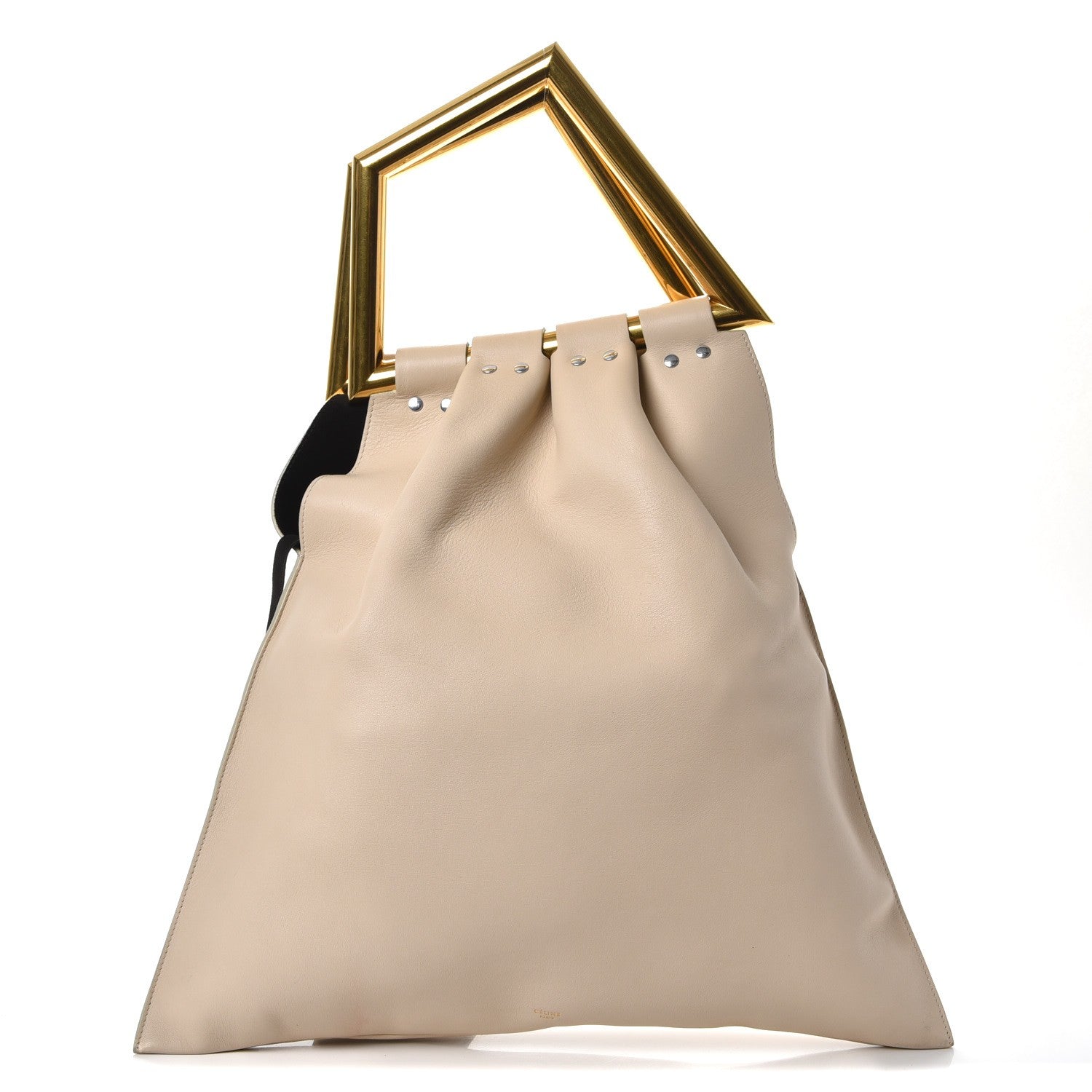 Celine Calfskin Triangle Open Sac Cream 1 of 14