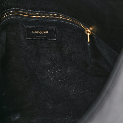 Saint Laurent Calfskin Monogram Hobo Black 5 of 12