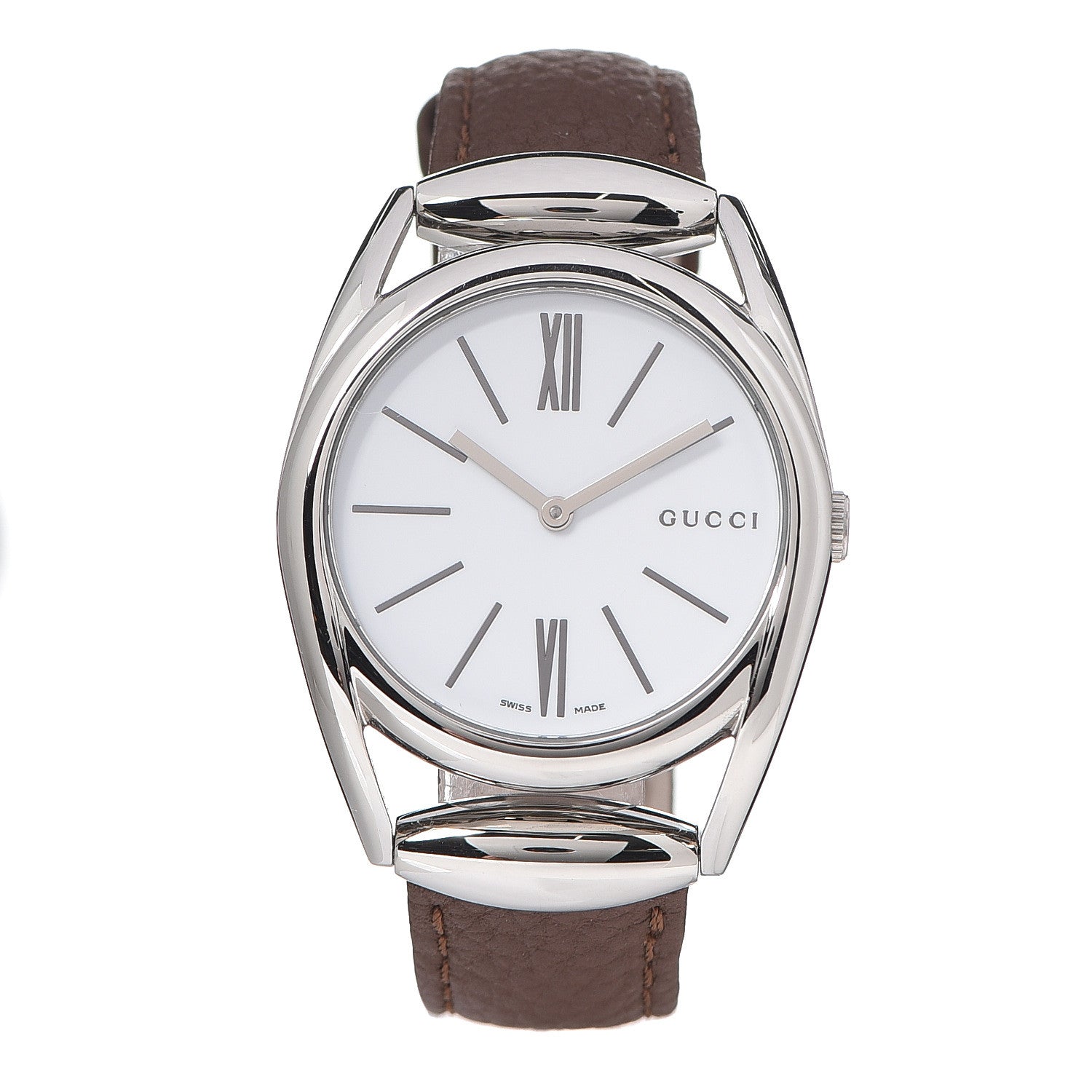 Gucci Stainless Steel Calfskin 34mm Horsebit Quartz Watch 1 of 7