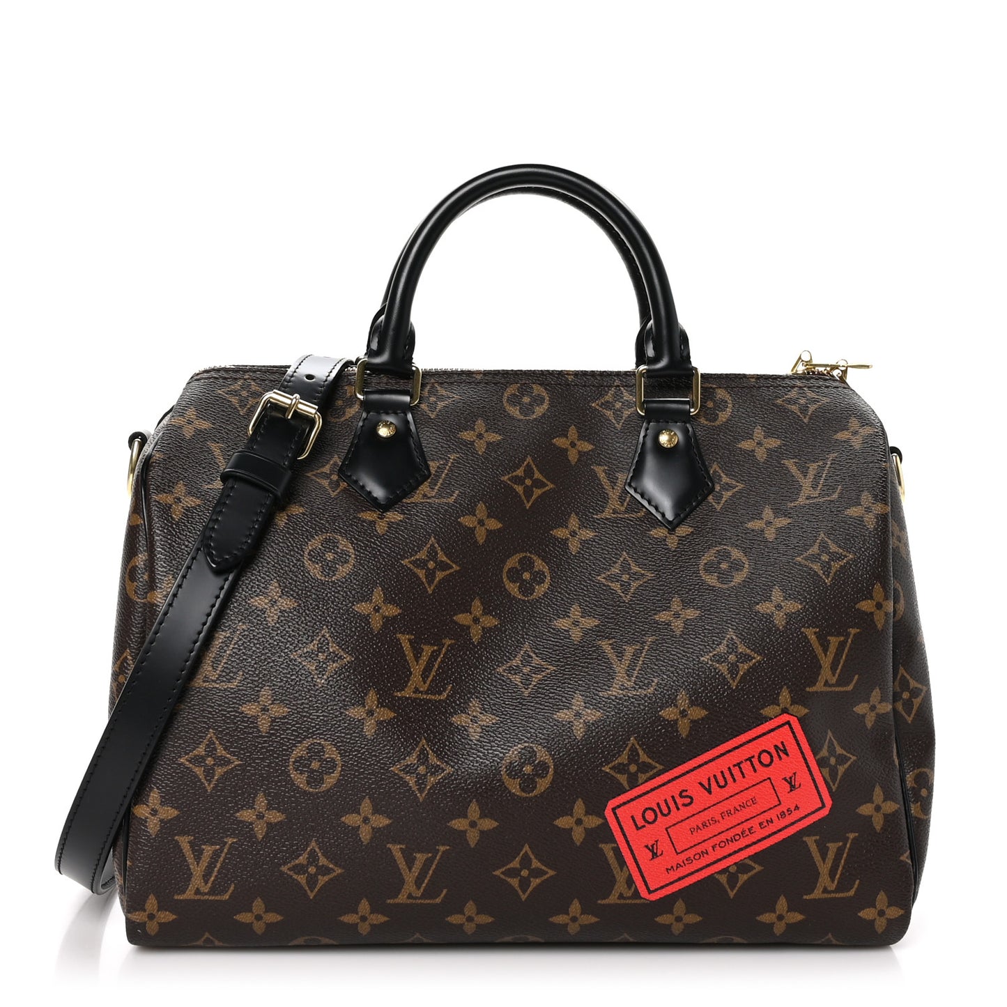 Monogram My World Tour Speedy Bandouliere 30 Black