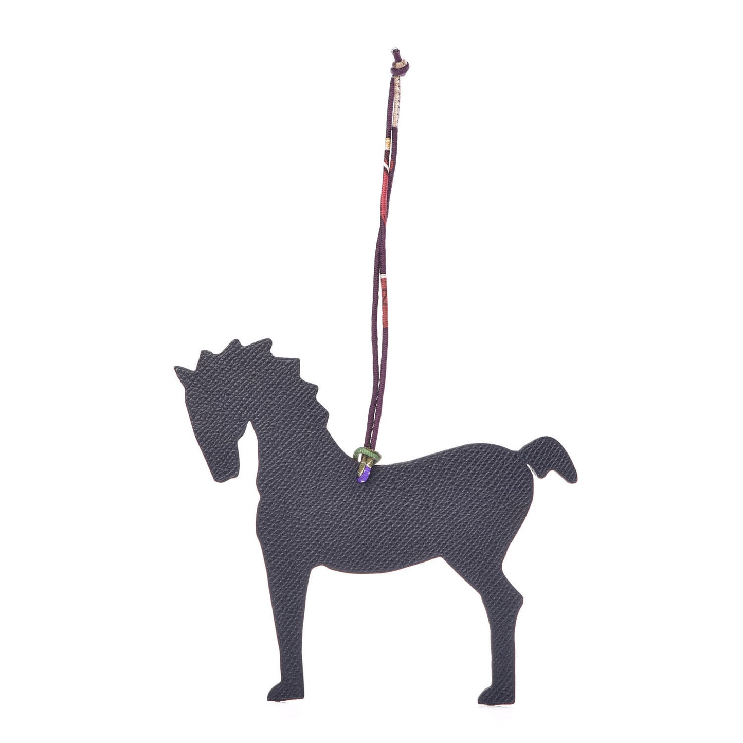 Epsom Togo Petit H Bag Charm Horse GM Bleu Indigo Chocolate
