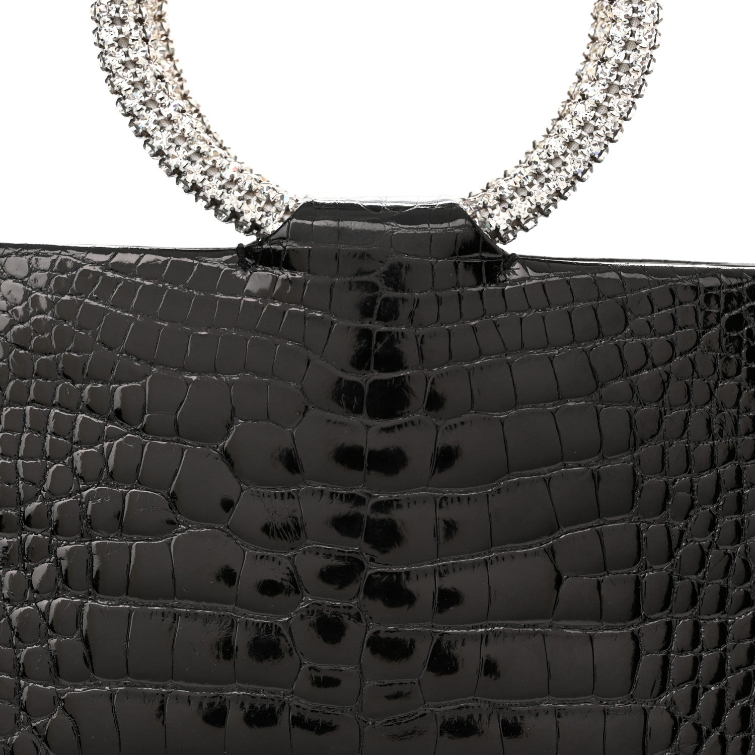 Judith Leiber Alligator Crystal Evening Bag Black 8 of 10