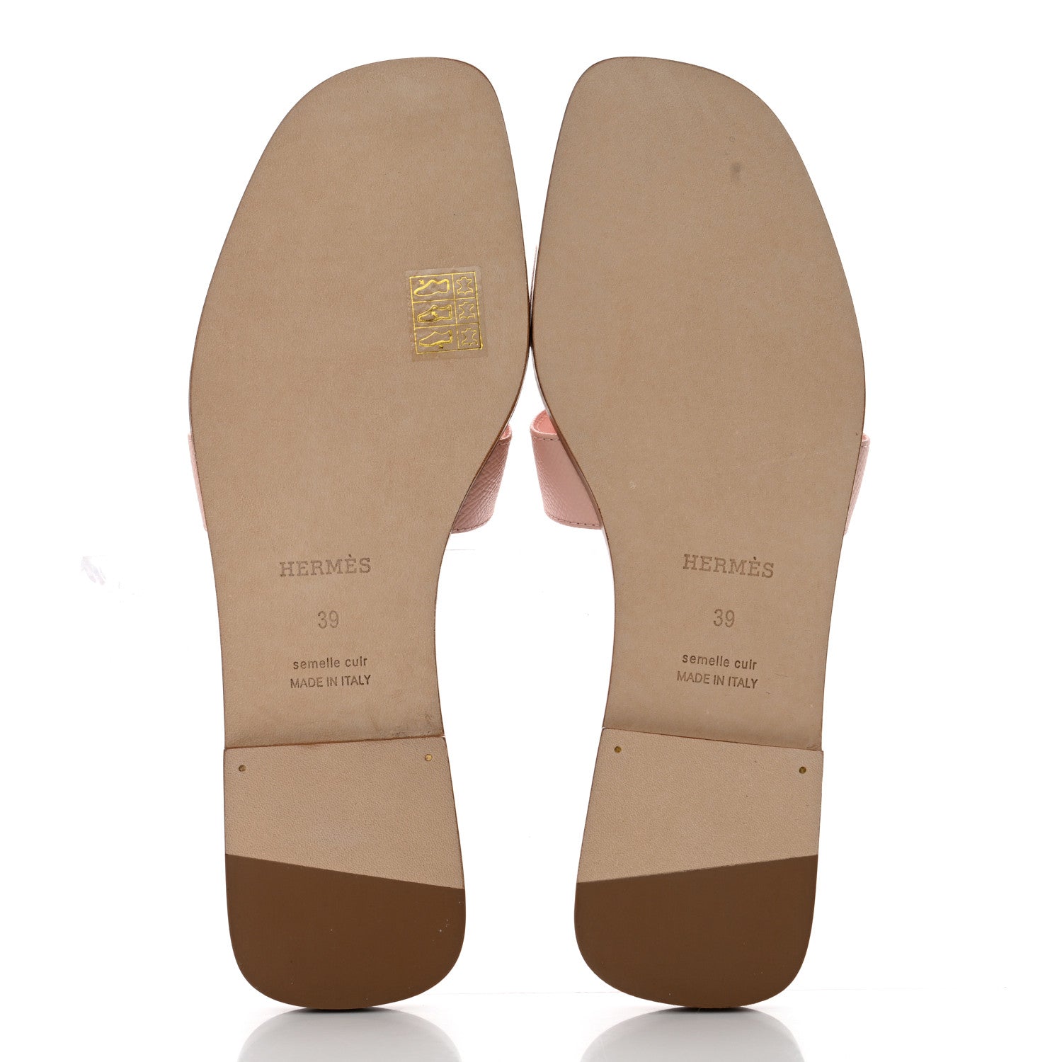 Hermes Epsom Oran Sandals 39 Rose Pale 5 of 9