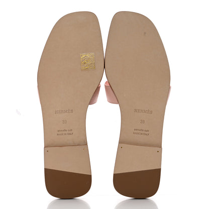 Hermes Epsom Oran Sandals 39 Rose Pale 5 of 9