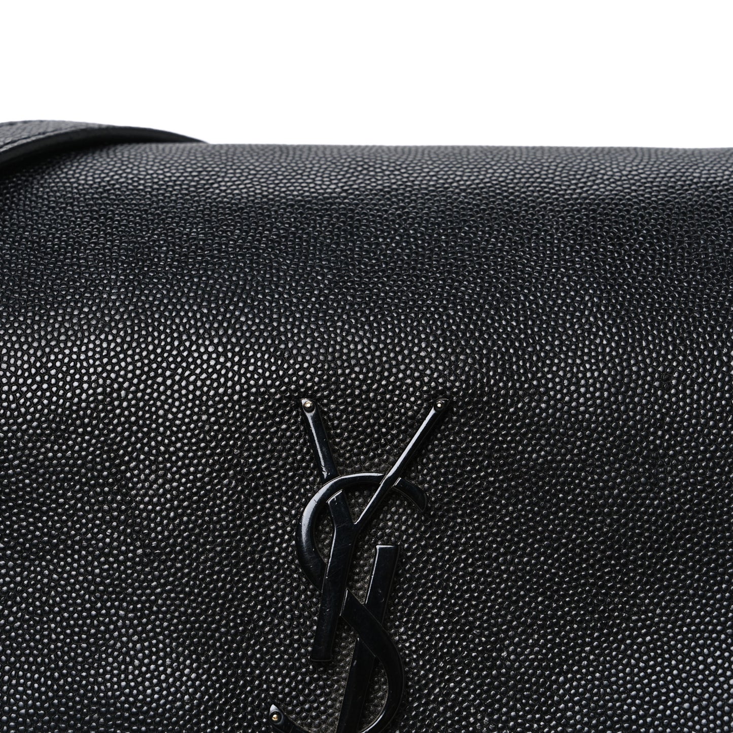 Grain De Poudre Medium West Hollywood Monogram Fold-Over Black