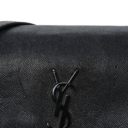 Saint Laurent Grain De Poudre Medium West Hollywood Monogram Fold-Over Black 8 of 10