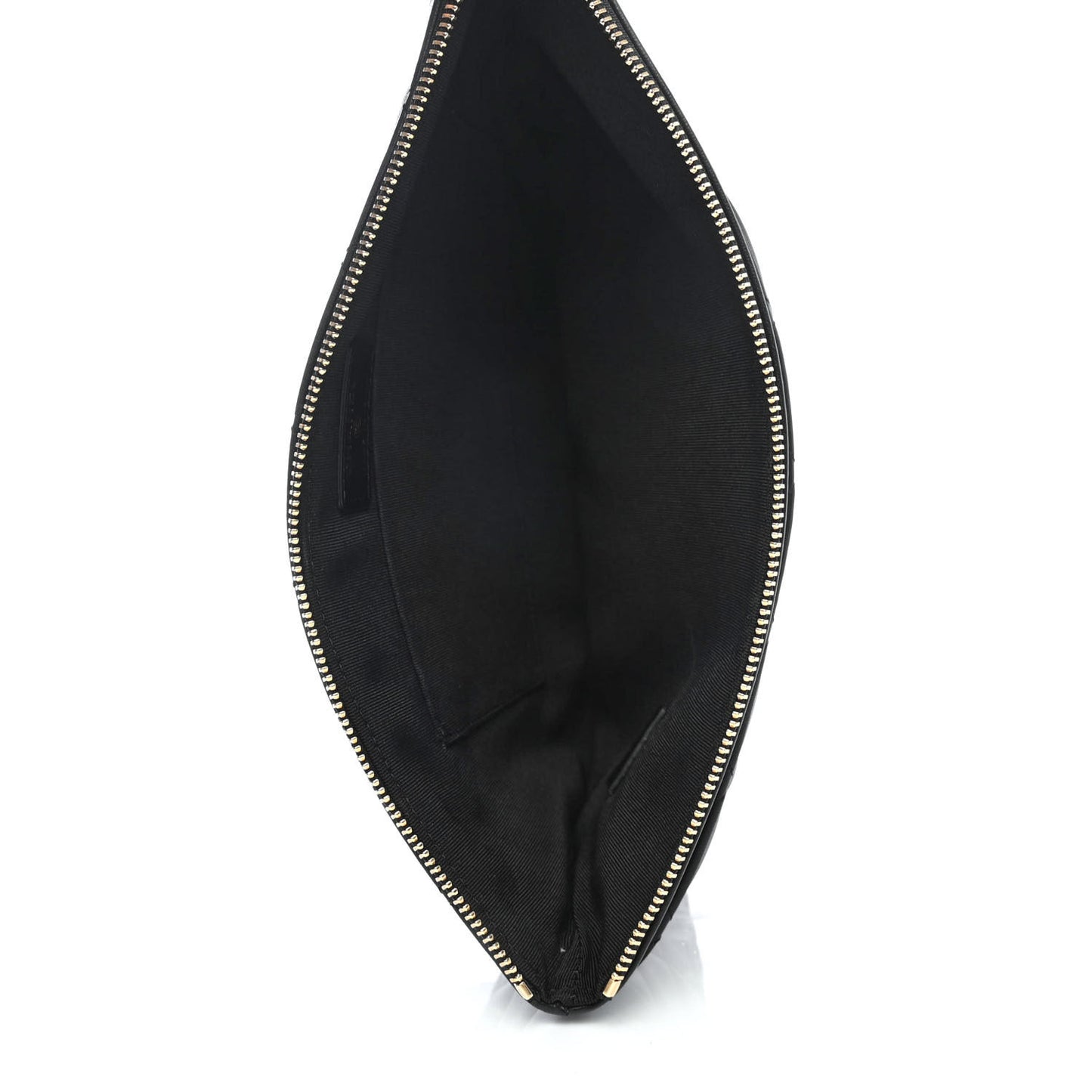 Lambskin Quilted Medium Flap Cosmetic Case Black