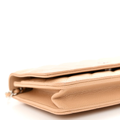 Chanel Caviar Quilted Wallet On Chain WOC Beige 9 of 11