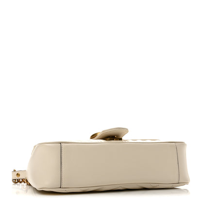Gucci Calfskin Matelasse Small GG Marmont Shoulder Bag White 4 of 10